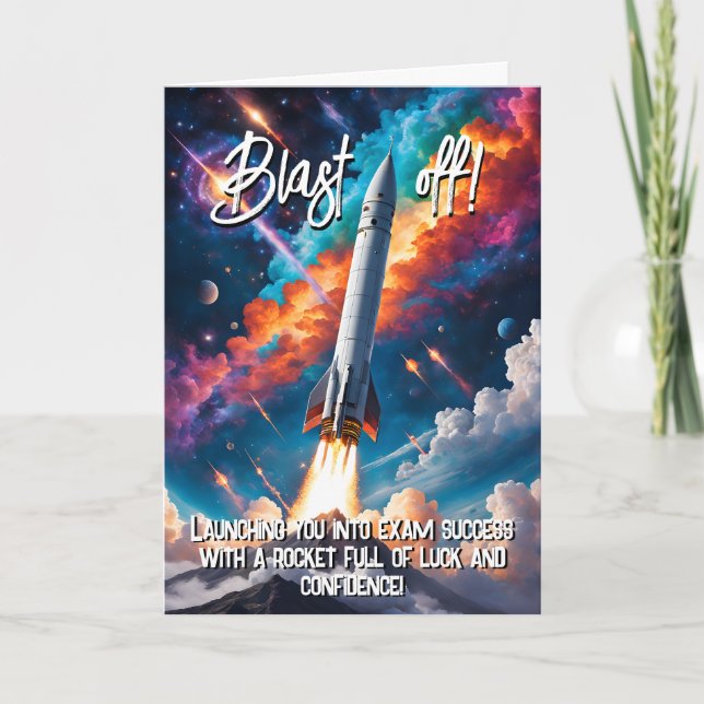 Carte faire exploser Good Luck dans vos examens GCSE ALe (Devant)