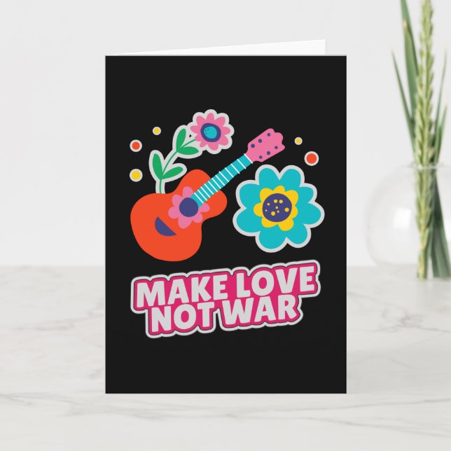 Carte Faire l'amour pas la guerre (Devant)