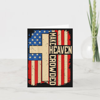 Carte Faire le ciel bondé Croix chrétienne patriotique d