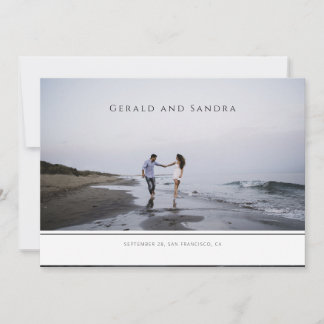Carte Faire part de date de sauvegarde de photo horizont