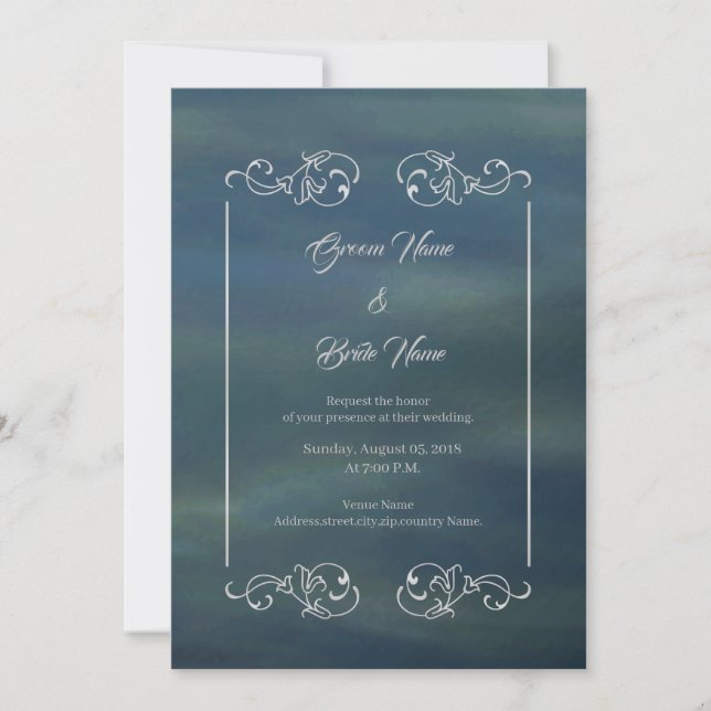 Carte faire-part de mariage (Devant)