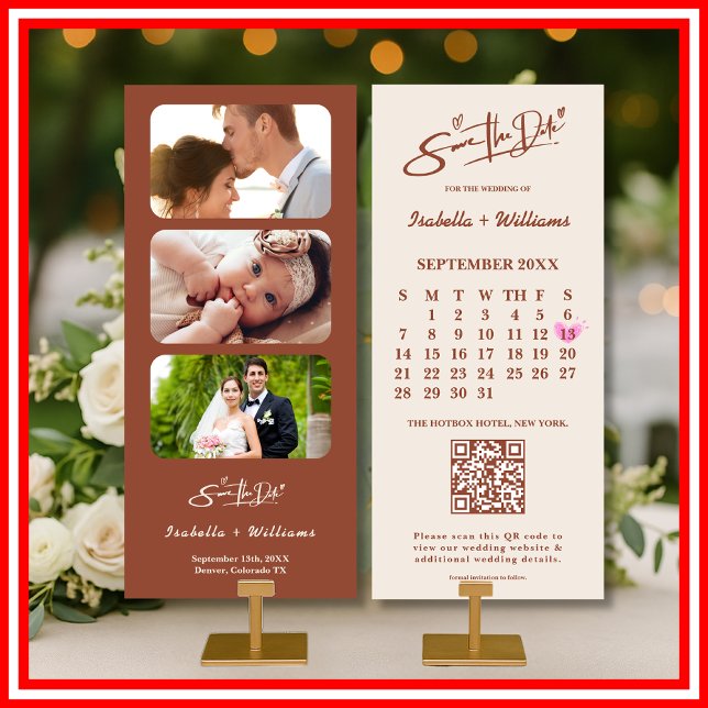 Carte Faire part de mariage à terracotta Bohème Orange b (Créateur téléchargé)