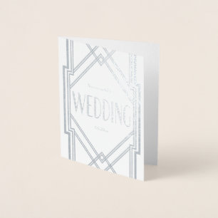 Carte Faire-part de mariage Art déco Real Foil