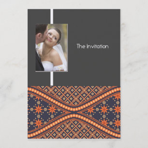 Carte Faire-part de mariage Batik Style