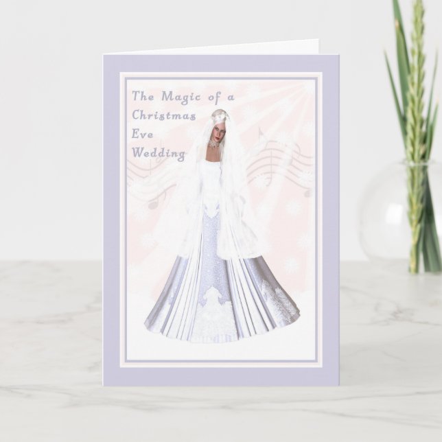 Carte Faire-part de mariage de veille de Noël (Devant)