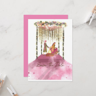 Carte faire-part de mariage - ENREGISTRER LA DATE