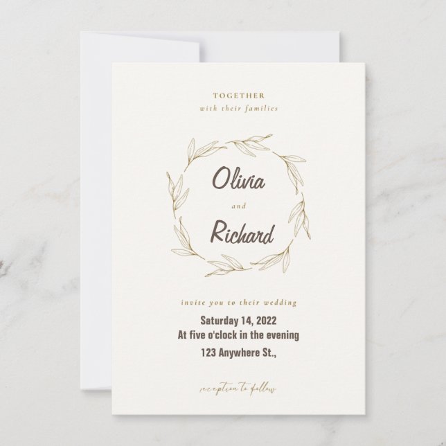 Carte faire-part de mariage Enregistrer la date Mi (Devant)