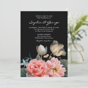 Carte Faire-part de mariage florale romantique