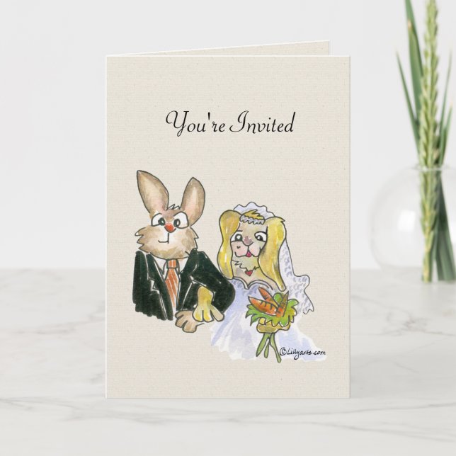 Carte Faire-part de mariage mignonne (Devant)