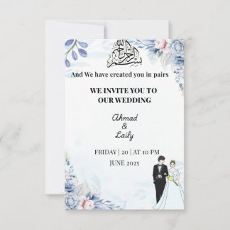 Carte Faire-part de mariage moderne