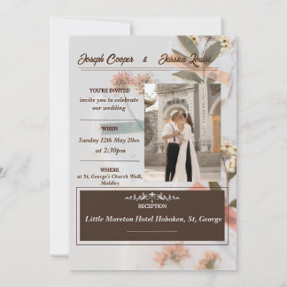 Carte faire-part de mariage modifiable moderne