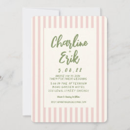 Carte Faire-part de mariage Pastel Retro