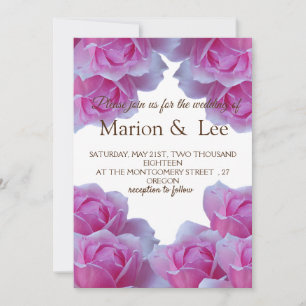 Carte faire-part de mariage, Roses remarquables
