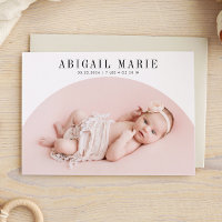 Carte Faire-part de naissance à cadre Arche blanch