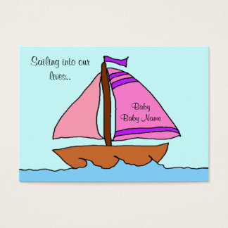 Carte Faire-part de naissance bateau