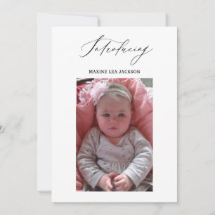 Carte Faire-part de naissance fille photo