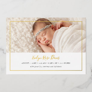 Carte Faire-part de naissance Shimmer 3 Photo Real