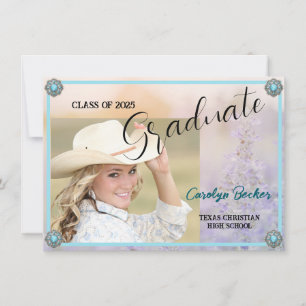 Carte Faire-part de style occidental Cowgirl Photo