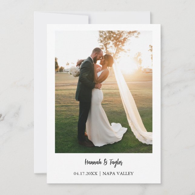 Carte Faire-part photo Elopement (Devant)