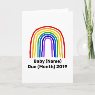 Carte Faire-part Rainbow Baby Pregnancy