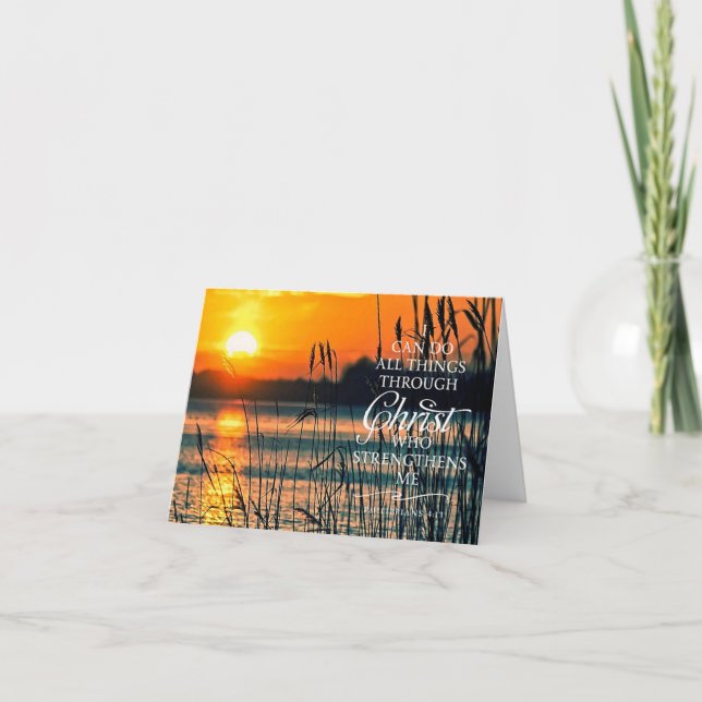 Carte Faire toutes les choses coucher de soleil et rosea (Devant)