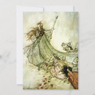 Carte Fairies Away - Arthur Rackham