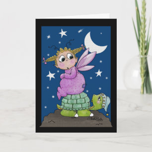 Carte Fairy Baby réveille M. Turtle