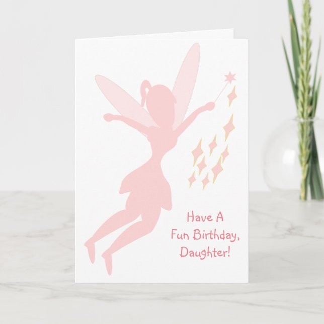 Carte Fairy Design Personnalisé Fille Anniversaire (Devant)
