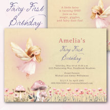 Fairy First Theme Fille 1ère Fête d'Anniversaire P