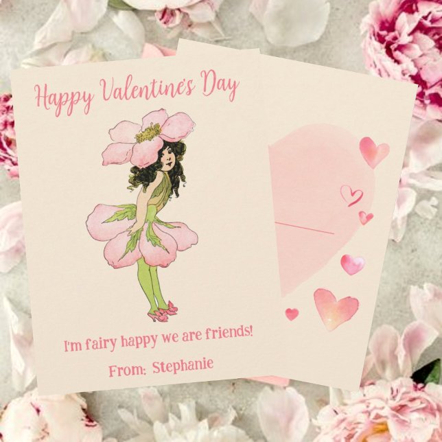 Carte Fairy Happy We are Friends Kids Valentines Day (Créateur téléchargé)