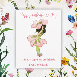 Carte Fairy Happy We are Friends Kids Valentines Day