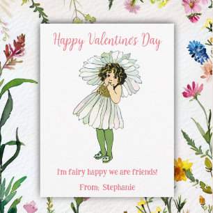 Carte Fairy Happy We are Friends Kids Valentines Day