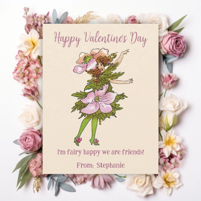 Carte Fairy Happy We are Friends Kids Valentines Day (Créateur téléchargé)