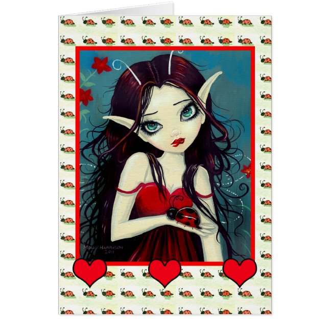 Carte Fairy Ladybug Cute (Devant)