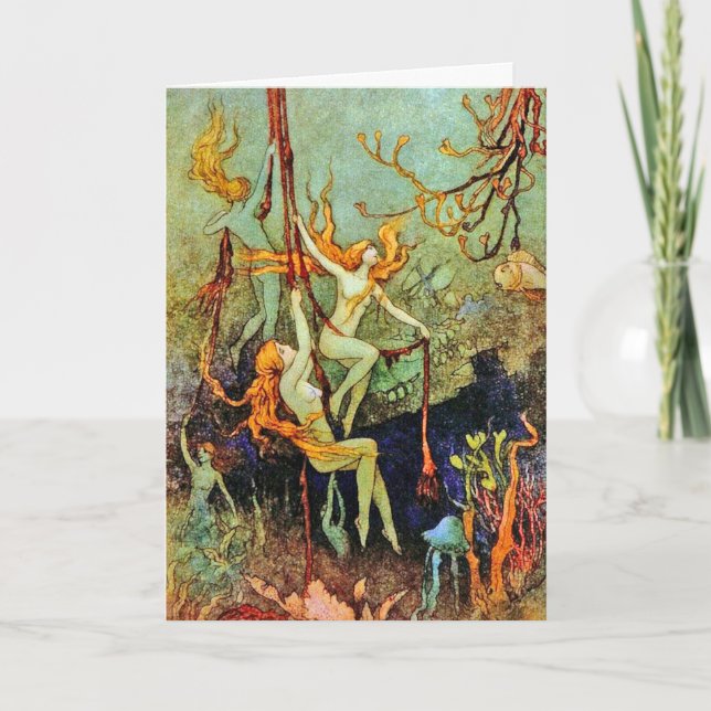 Carte : Fairy Mermaids - par Warwick Goble (Devant)