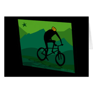 Carte faisante du vélo de collines vertes