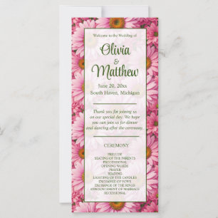 Carte Faisceaux rose rose printanière rose pâle margueri