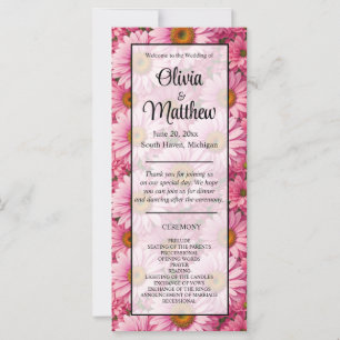 Carte Faisceaux rose rose printanière rose pâle margueri