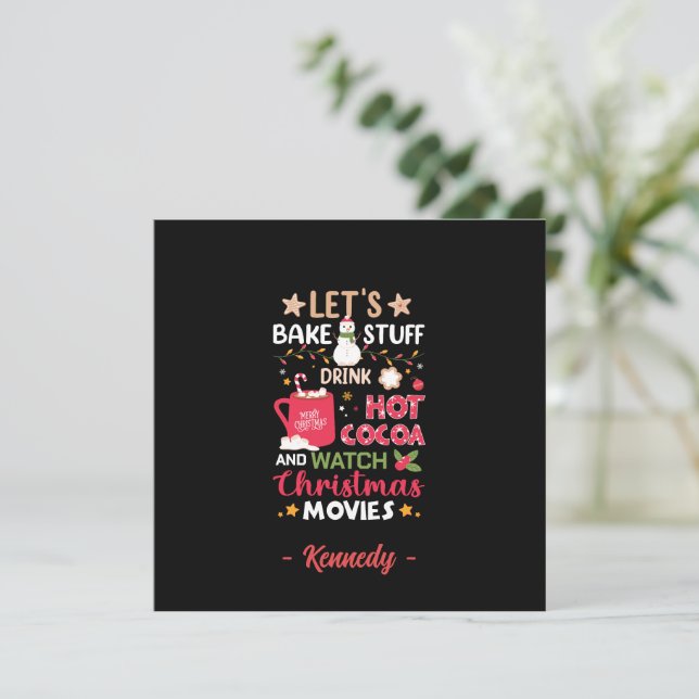 Carte Faisons cuire, buvons du cacao chaud et des films  (Debout devant)