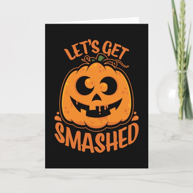 Carte Faisons tomber Tipsy Halloween Jack-O’-Lantern (Devant)