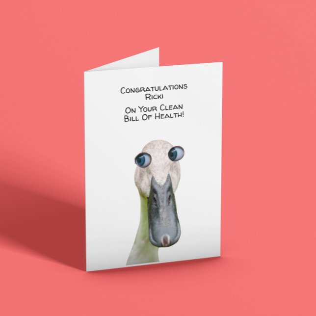 Carte Fait de santé propre personnalisable prompt rétabl (Créateur téléchargé)