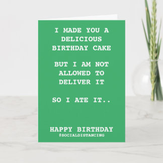 Carte Fait De Vous Un Gâteau D'Anniversaire Social Dista