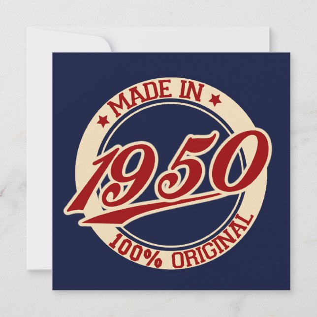 Carte Fait En 1950 (Devant)