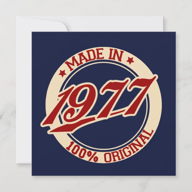 Carte Fait En 1977 (Devant)