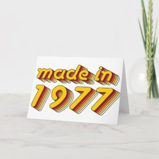 Carte Fait en 1977 (Yellow&Red)
