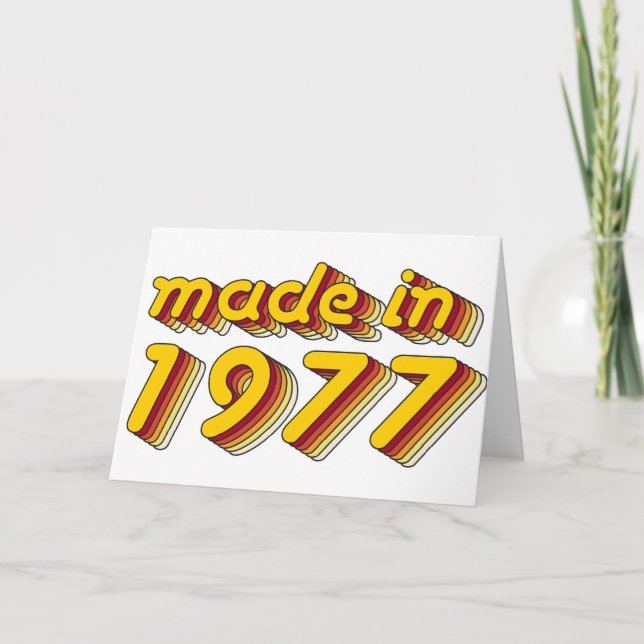 Carte Fait en 1977 (Yellow&Red) (Devant)