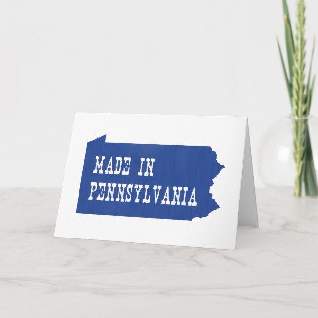 Carte Fait En Pennsylvanie State Grandes Salutations (Devant)