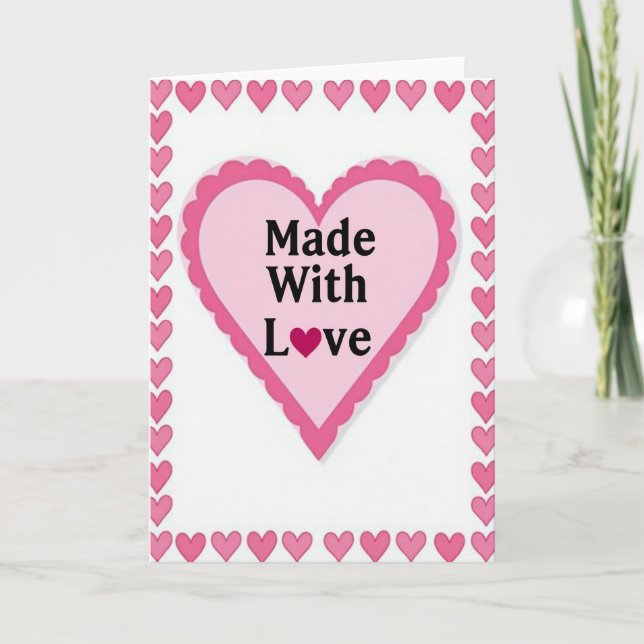 Carte Faite Avec Amour (Devant)