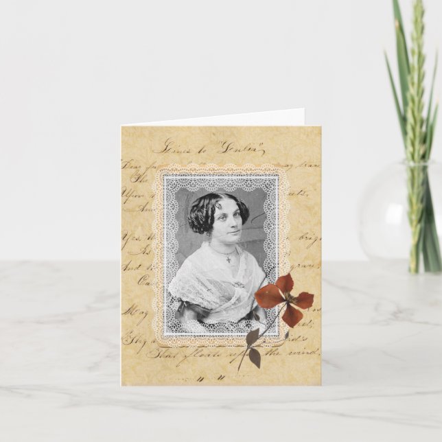 Carte faite sur commande antique de manuscrit et (Devant)