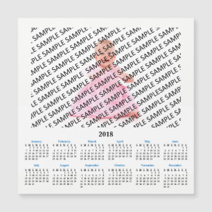 Carte faite sur commande d'aimant de calendrier de